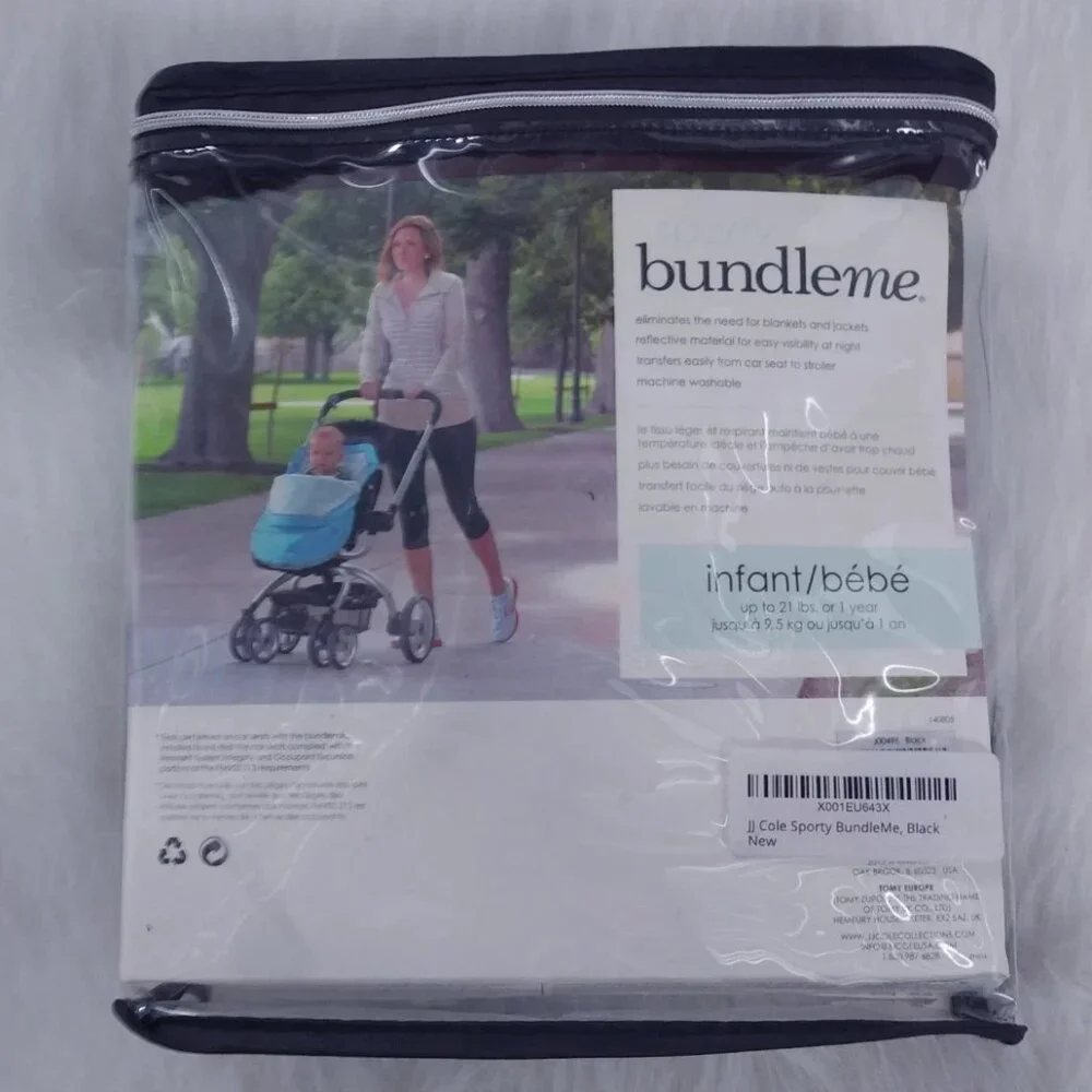 BundleMe Infant Stroller Blanket Cover Black - Picture 3 of 9